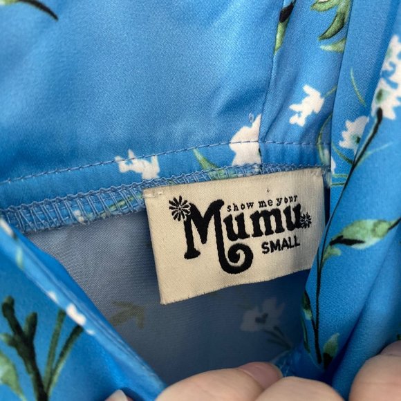 Show Me Your Mumu Blue Floral Ruffle Tiered Mini - Picture 5 of 7